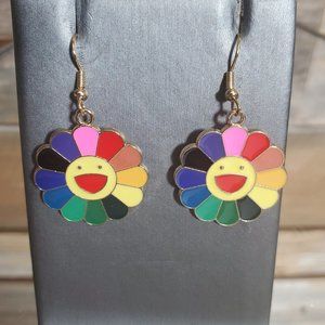 Happy Sunflower Rainbow Earrings